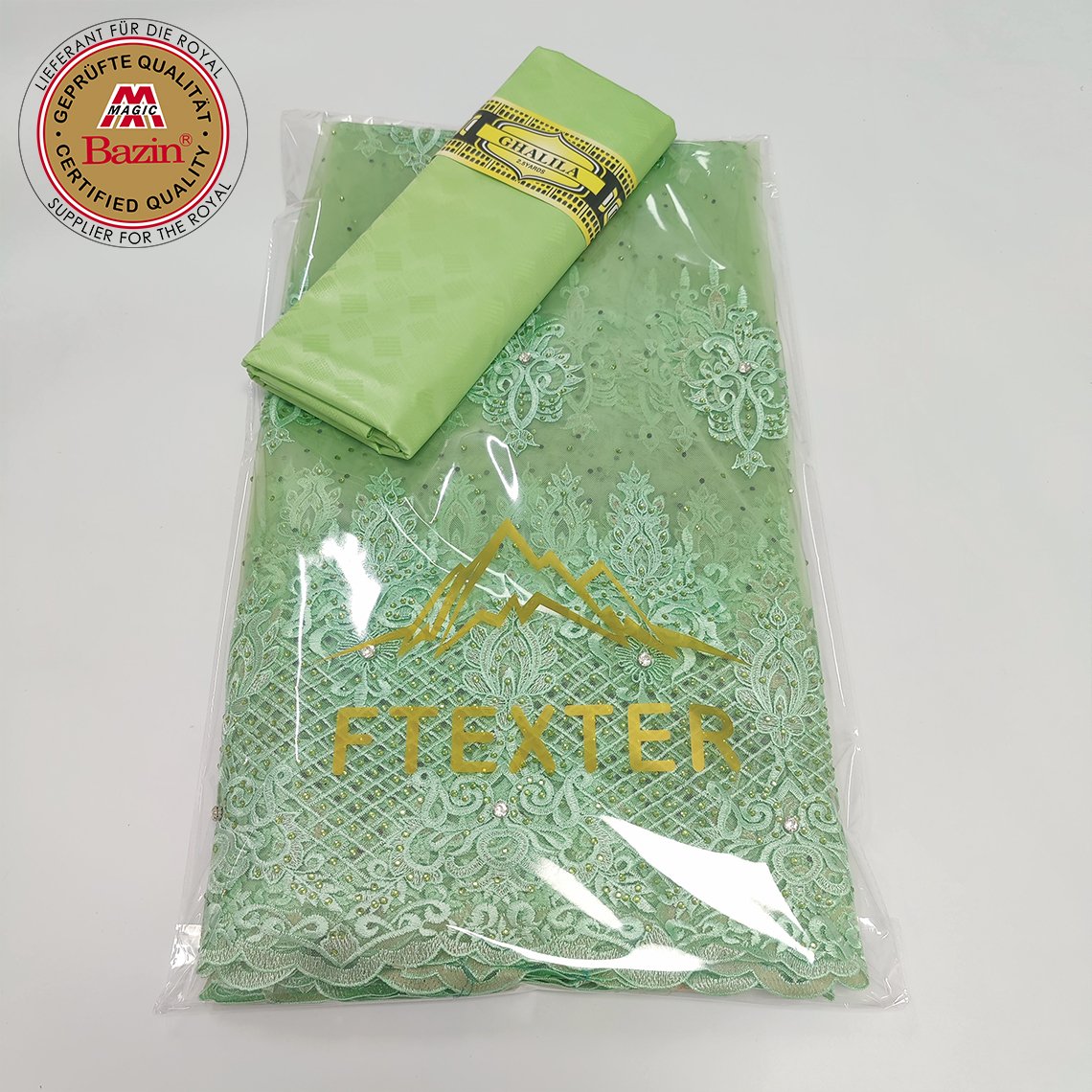 Top Quality African Bazin Riche Gextczer And Embroidery Net Lace With Beads Elegant Nigerian Wedding Evening Gowns Net Laces