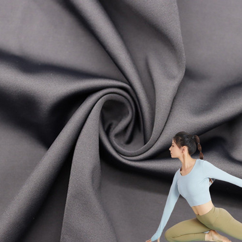 Hot Sale Jersey Mesh Stretch Fabric Waterproof Spandex Poly Tan through Swimwear for Girls Interlock Style for Sportswear Bikini