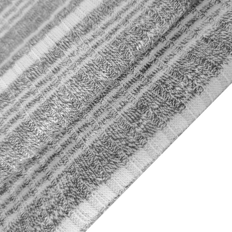 Hot sale Super Stretch spring and autumn season grey melange RIB stripe knitted RIB fabric TR RIB