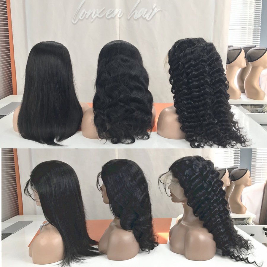 Wholesale Raw Remy Brazilian Virgin Human Hair Lace Frontal Wig Glueless Bone Straight Swiss HD Lace Front Wigs For Black Women
