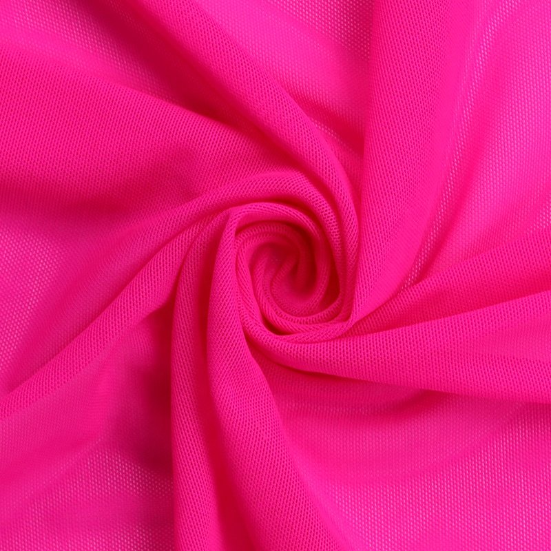 Zhifa 93% nylon 7% spandex fabric, 40D semi gloss warp knitted mesh underwear and bra fabric