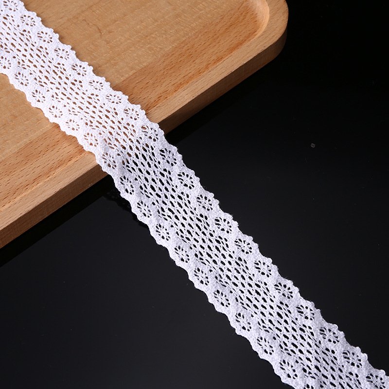 Wholesale Garment textile telas polyester warp knitting fabric stretch Cotton Crochet Lace For Garment