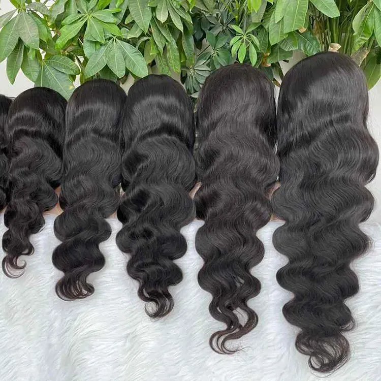 Free Sample Pre Plucked HD Lace Front Human Wigs For Black Women, Lace Frontal Wig Body Wave With Baby Hair