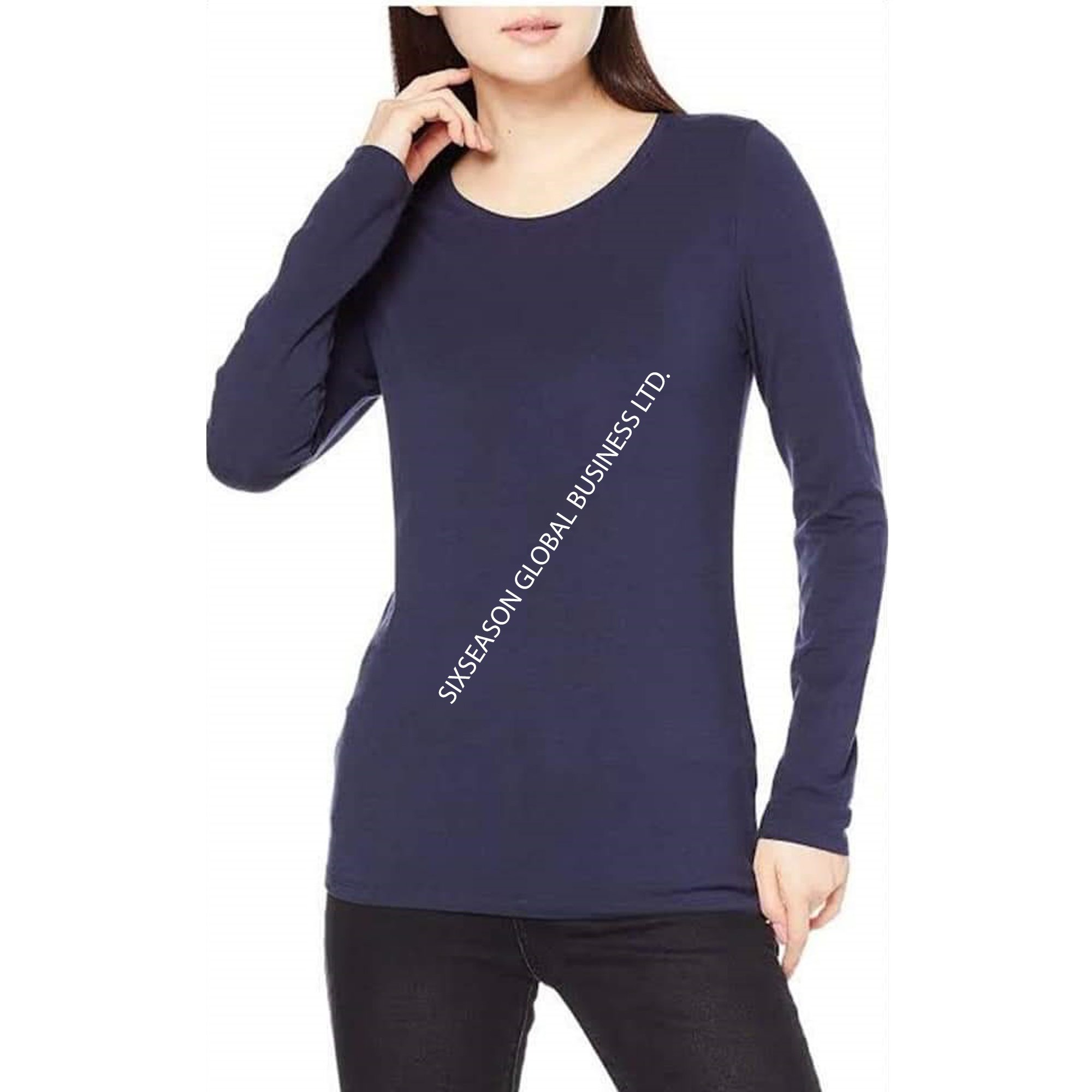 Premium Quality Low Price Export Oriented Stylish O Neck Long Sleeve Casual Design Summer Cotton Women's T Shirt From Bangladesh