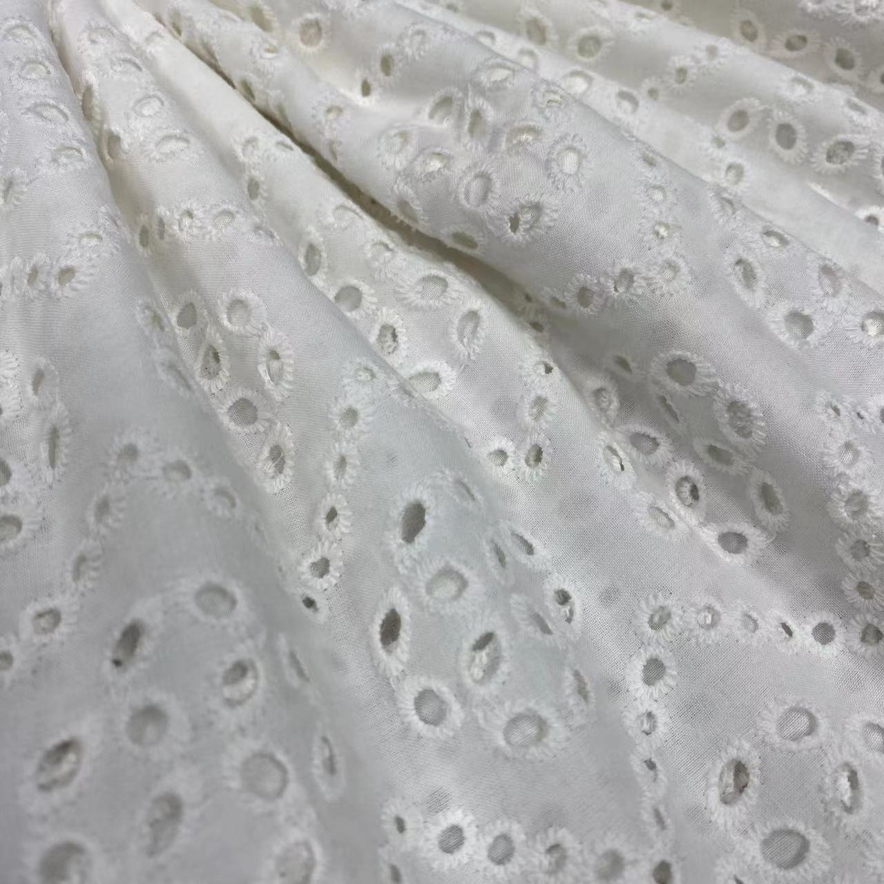 100%Cotton embroidery fabric ,cotton embroidery fabric with holes,Can be made clothing fabrics,Multi-color custom ,wholesale