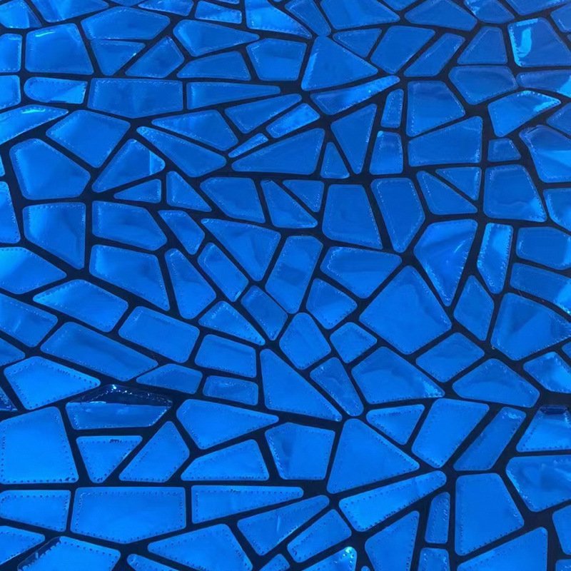 2024 Factory directly sale laser sequin velvet geometric laser cut shiny sequin embroidery fabric Laser cut shiny sequin fabric
