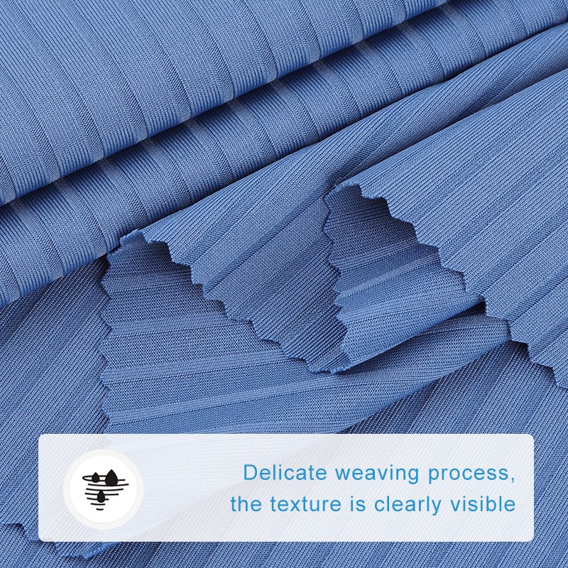 Factory Custom drop needle rib textile Soft Stretch fine knit Straight rib fabric
