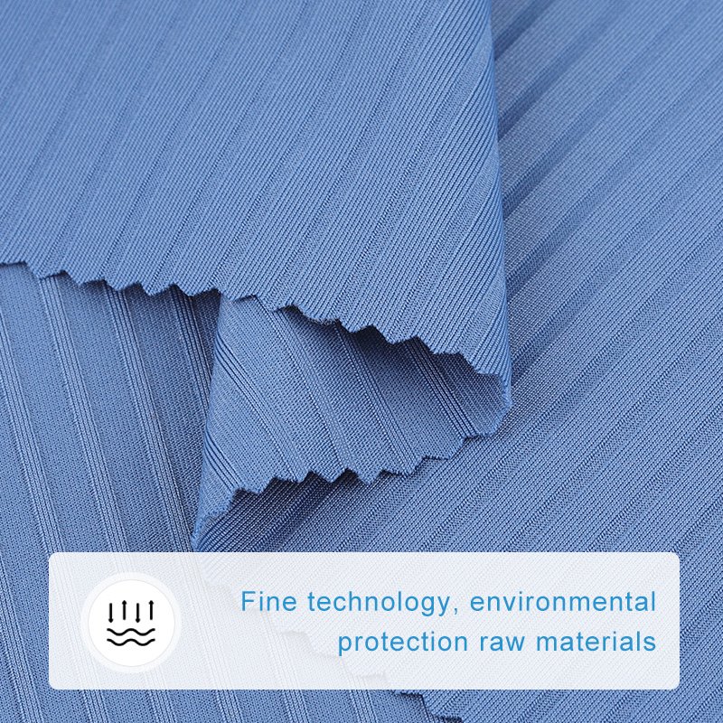 Factory Custom drop needle rib textile Soft Stretch fine knit Straight rib fabric