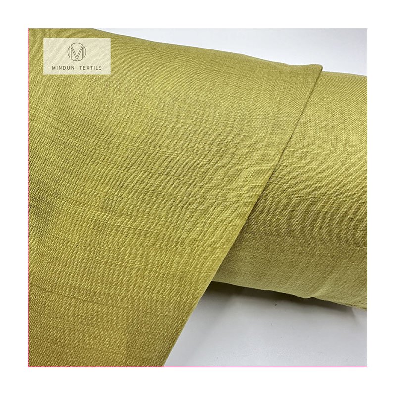 Mindun Factory Wholesale 100% Ramie Fabric 42S Printed Linen Fabric For Clothing