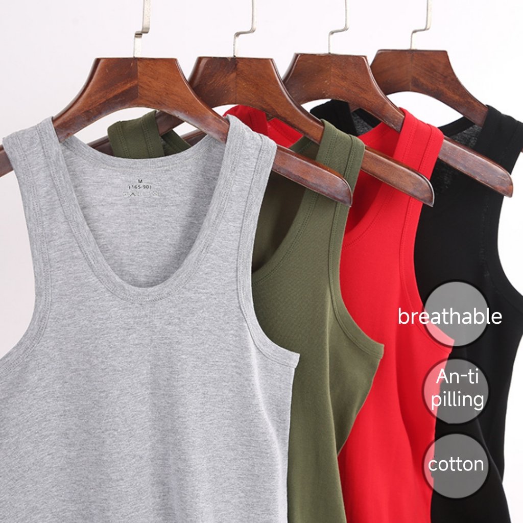 customized sports running outdoor singlets gym fitness tank top mens ribbed cotton