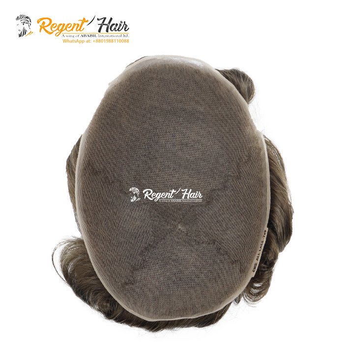 Men's Light Density Lace Frontal Toupee System Curly Style Swiss Lace and Indian Hair Base Export from Bangladesh