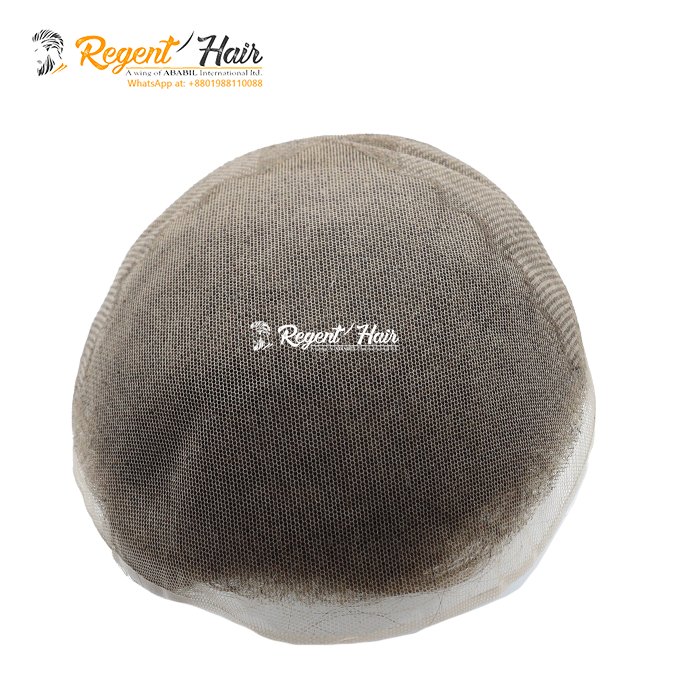 Men's Light Density Lace Frontal Toupee System Curly Style Swiss Lace and Indian Hair Base Export from Bangladesh