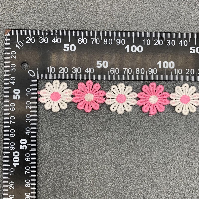 Flower Daisy Lace Ribbon Trim Daisy Flower Lace Trim Fabric In White For Dress