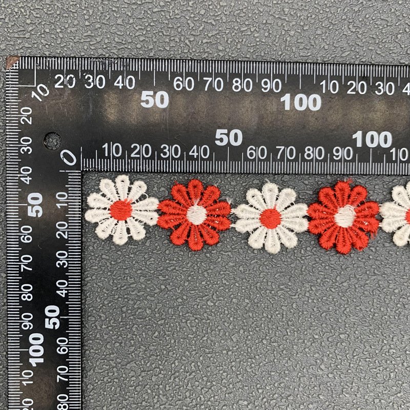 Flower Daisy Lace Ribbon Trim Daisy Flower Lace Trim Fabric In White For Dress