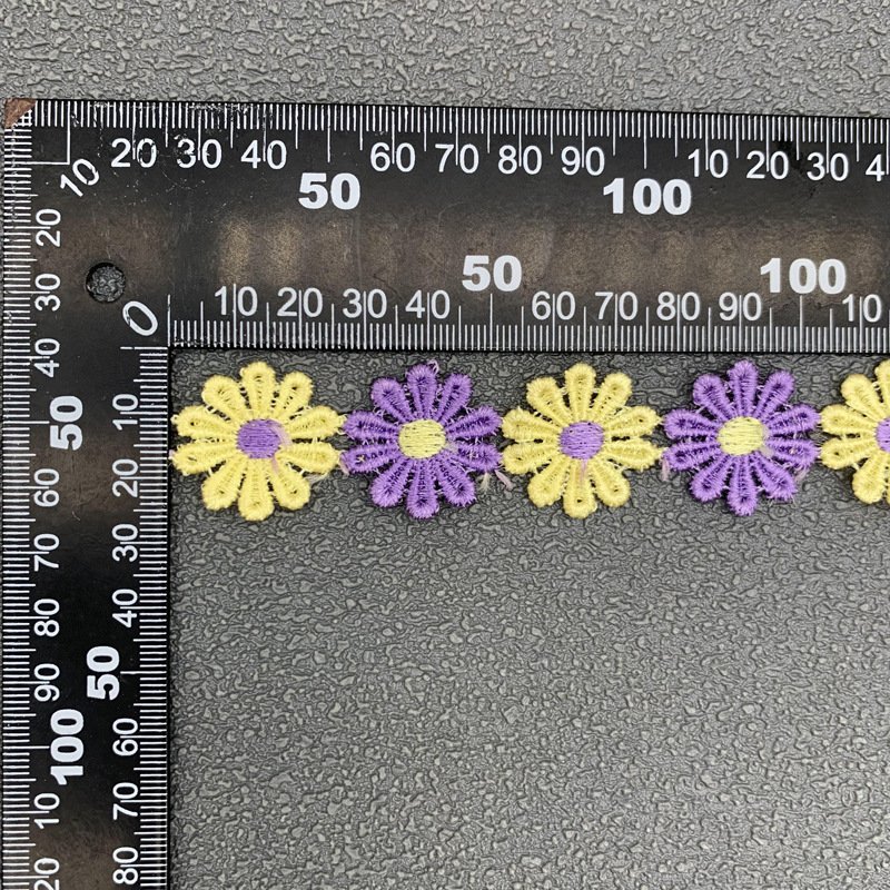Flower Daisy Lace Ribbon Trim Daisy Flower Lace Trim Fabric In White For Dress