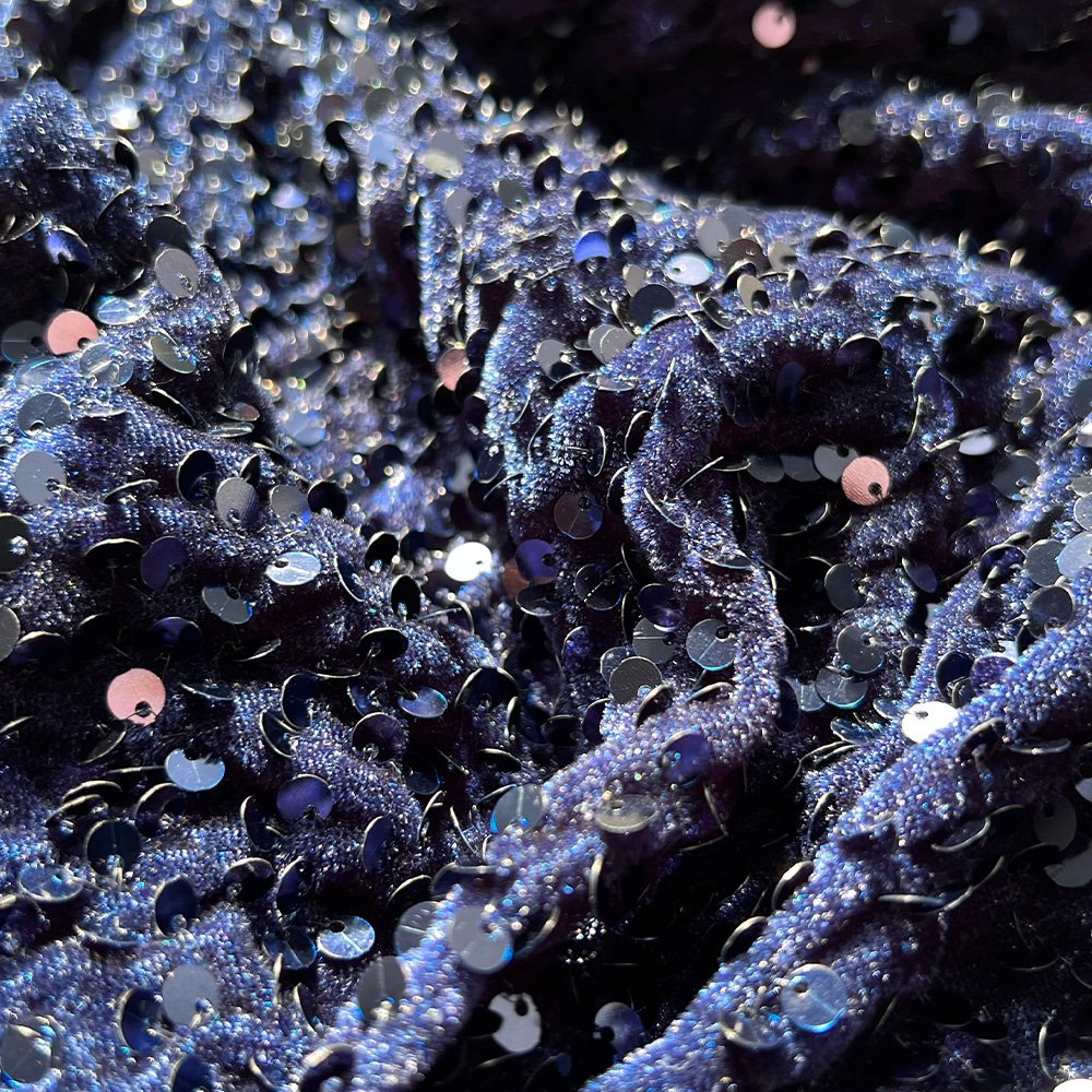 Factory Price Tulle Lace Colorful Sequined Embroidered Glitter Lace /Velvet Fabrics for Evening Dress