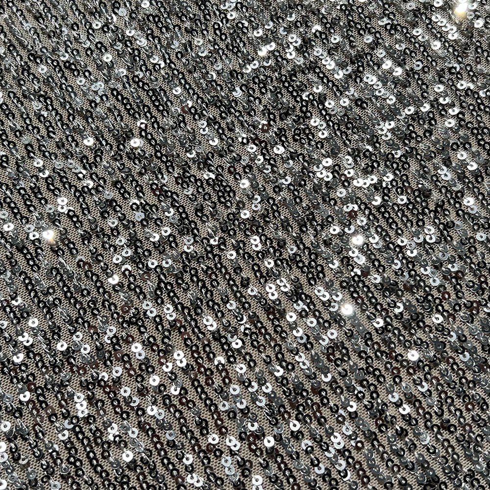 Factory Price Tulle Lace Colorful Sequined Embroidered Glitter Lace /Velvet Fabrics for Evening Dress