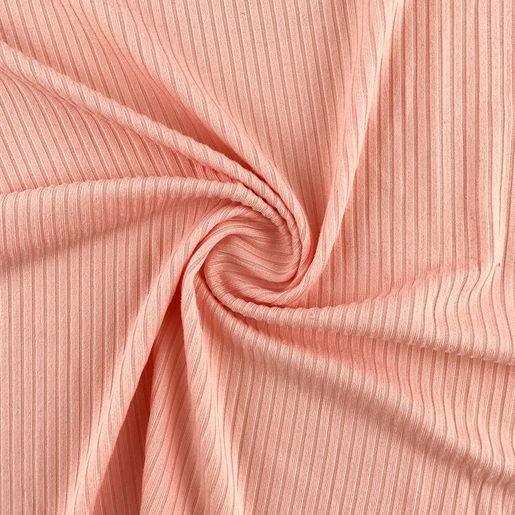 Peru Telas Polyester 4*2 RIB LICRADO Brushed Fabric PD knitted Textile Soft For Garments