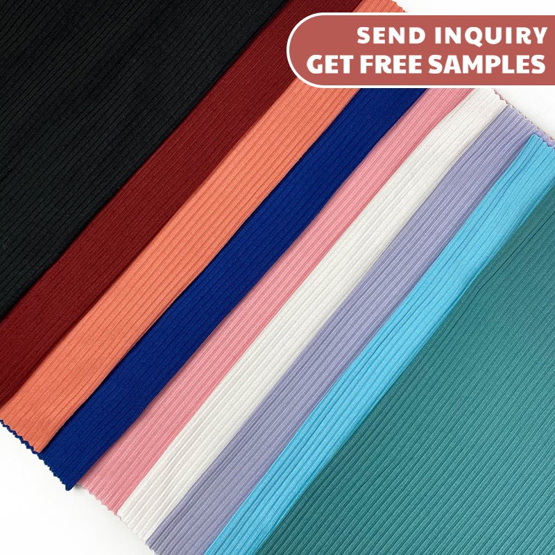 Peru Telas Polyester 4*2 RIB LICRADO Brushed Fabric PD knitted Textile Soft For Garments