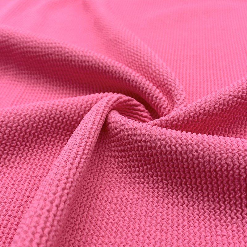 hot sale low moq colorful 4 way stretch urban wave ribbed knit fabric for clothing