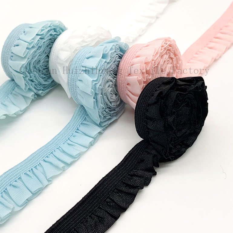 Wholesale garment accessories lace elastic webbing band sewing lace belt webbing for underwear clothing