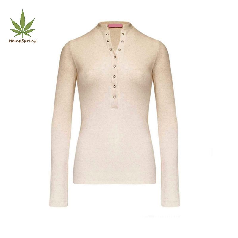 women ribbed henley ribbed long sleeve shirt women hemp tshirt ladies henley shirts ribbed knit sustainable henley women shirts