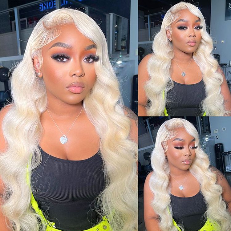 180% Density Raw Virgin Brazilian Peruvian Hair 13X6 613 Blonde Body Wave HD Transparent Lace Frontal Human Hair Wigs For Sale