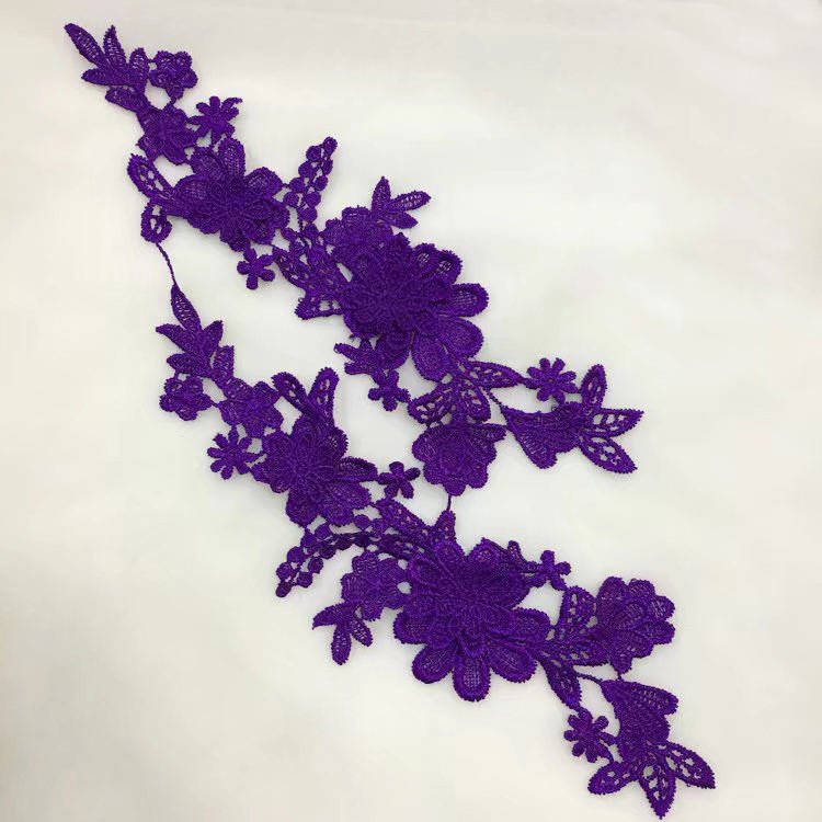 New 3D embroidery lace cloth multicolor flower embroidery lady lace lady dress bed sheet applique