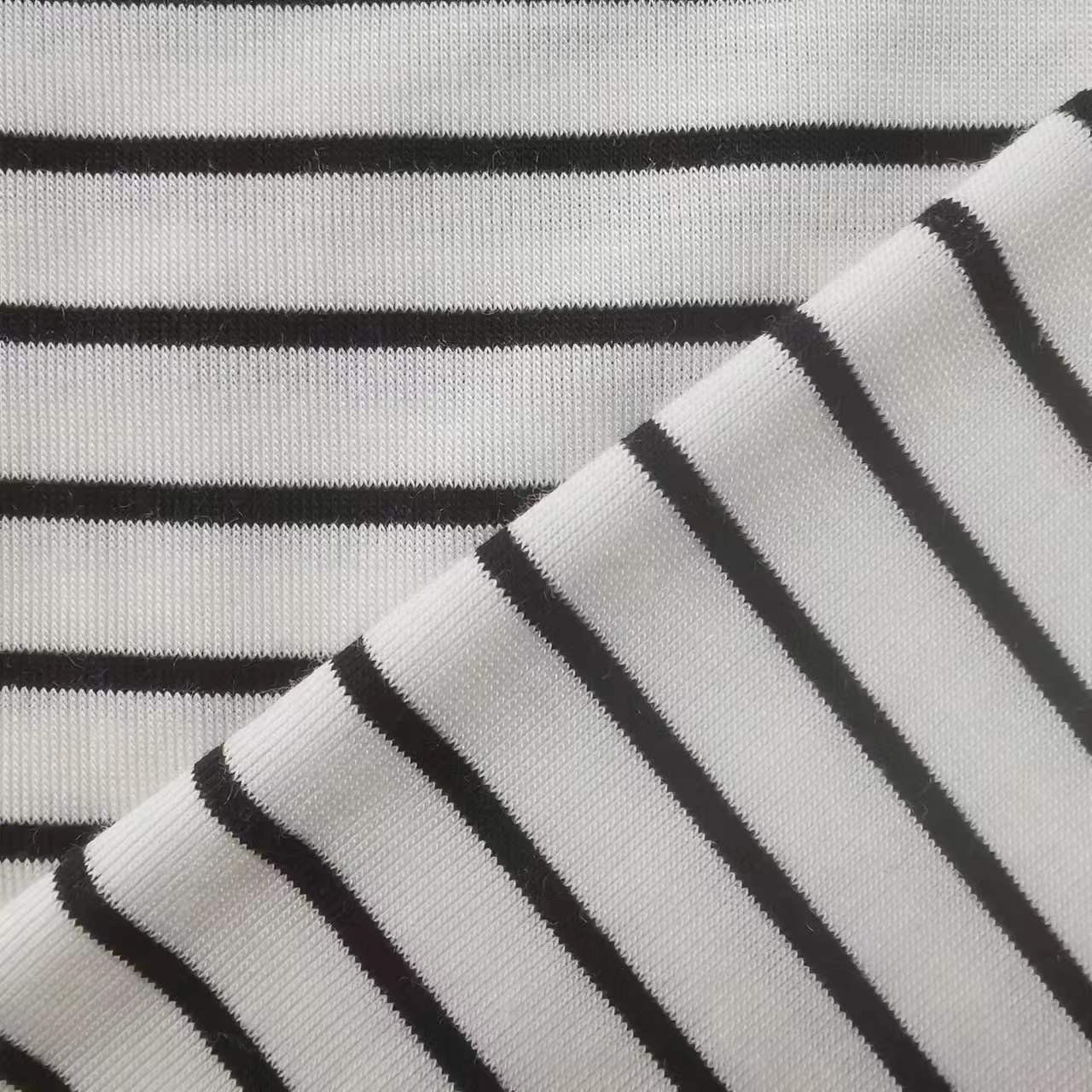 30'S feeder stripe rb with spandex/rayon/spandex/rib/knitted/fabric/men/boy/girl/women/lady/dress/garment/polo/T-shirt