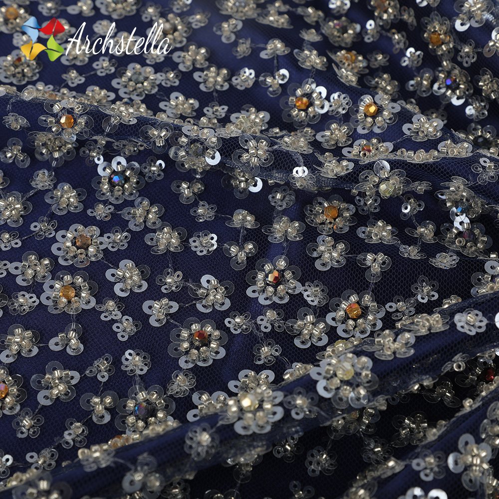 2024 Tik-Tok Hot-Selling Luxury 3d FLowers Beaded Lace French Tulle Fabric for Party Gown and Wedding Dress