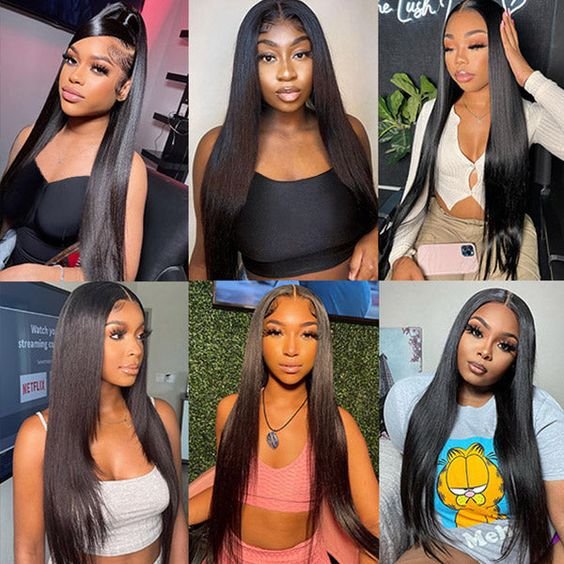 100% Human Hair Wear Go Wig Pre Plucked HD Lace Straight perruque Bleached Knots Vietnamese Hair HD Lace Front Glueless perruque