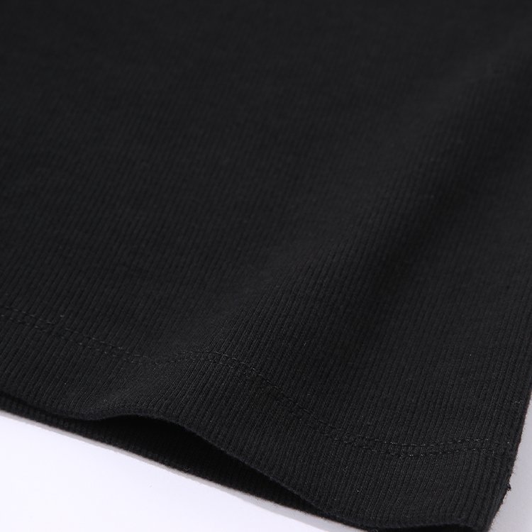 custom logo gym workout quick dry elastin ribbed fleece 100% cotton blank solid regular knit basic undershirts tank top