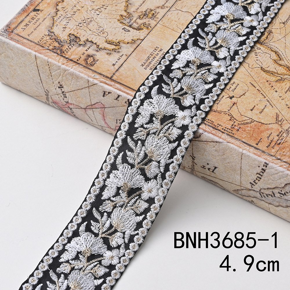 Polyester Ethnic Lace Ribbon Fantasy Lens Bar Code Cotton Embroidery Lace Trim For Clothing Shoes Accessories