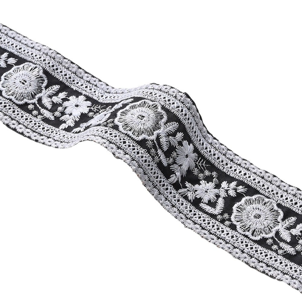 Polyester Ethnic Lace Ribbon Fantasy Lens Bar Code Cotton Embroidery Lace Trim For Clothing Shoes Accessories
