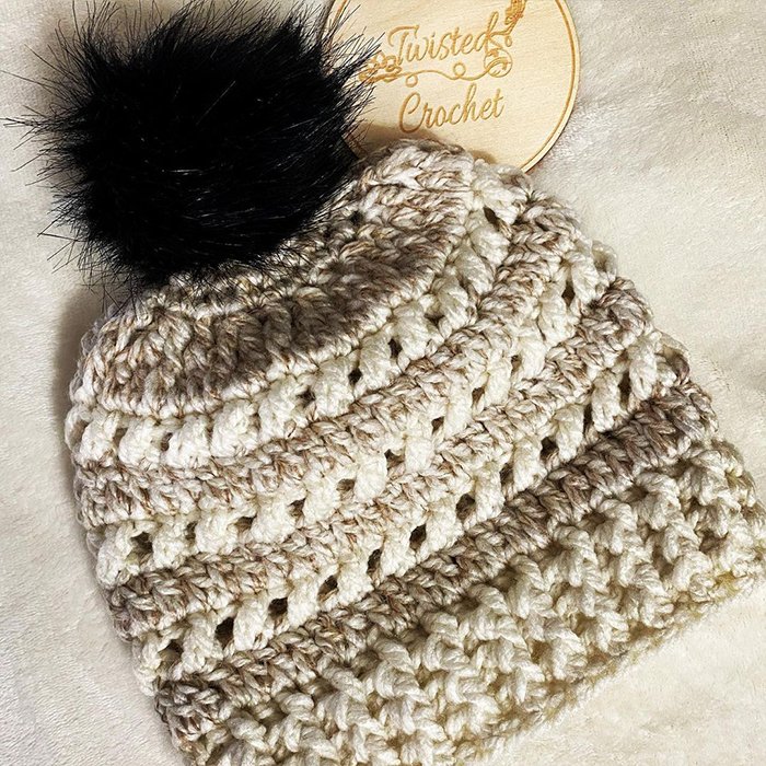 Winter Warm Wholesale Pink Cuffed Ribbed Faux Fur Jacquard Knitted POM POM Beanie Hats