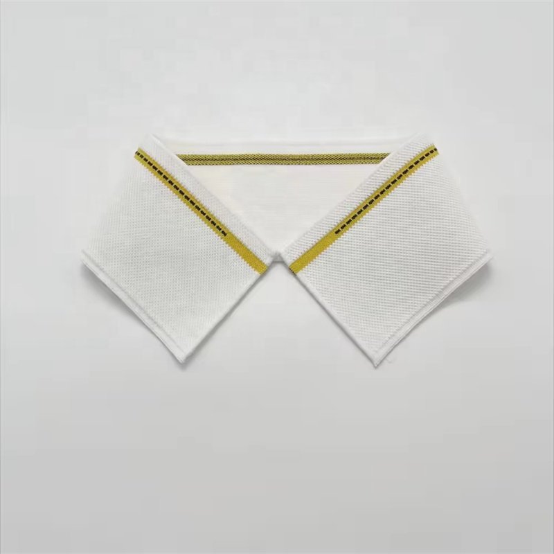 Custom Design Wholesale jacquard knit Collars Men's knitting rib lapel collar
