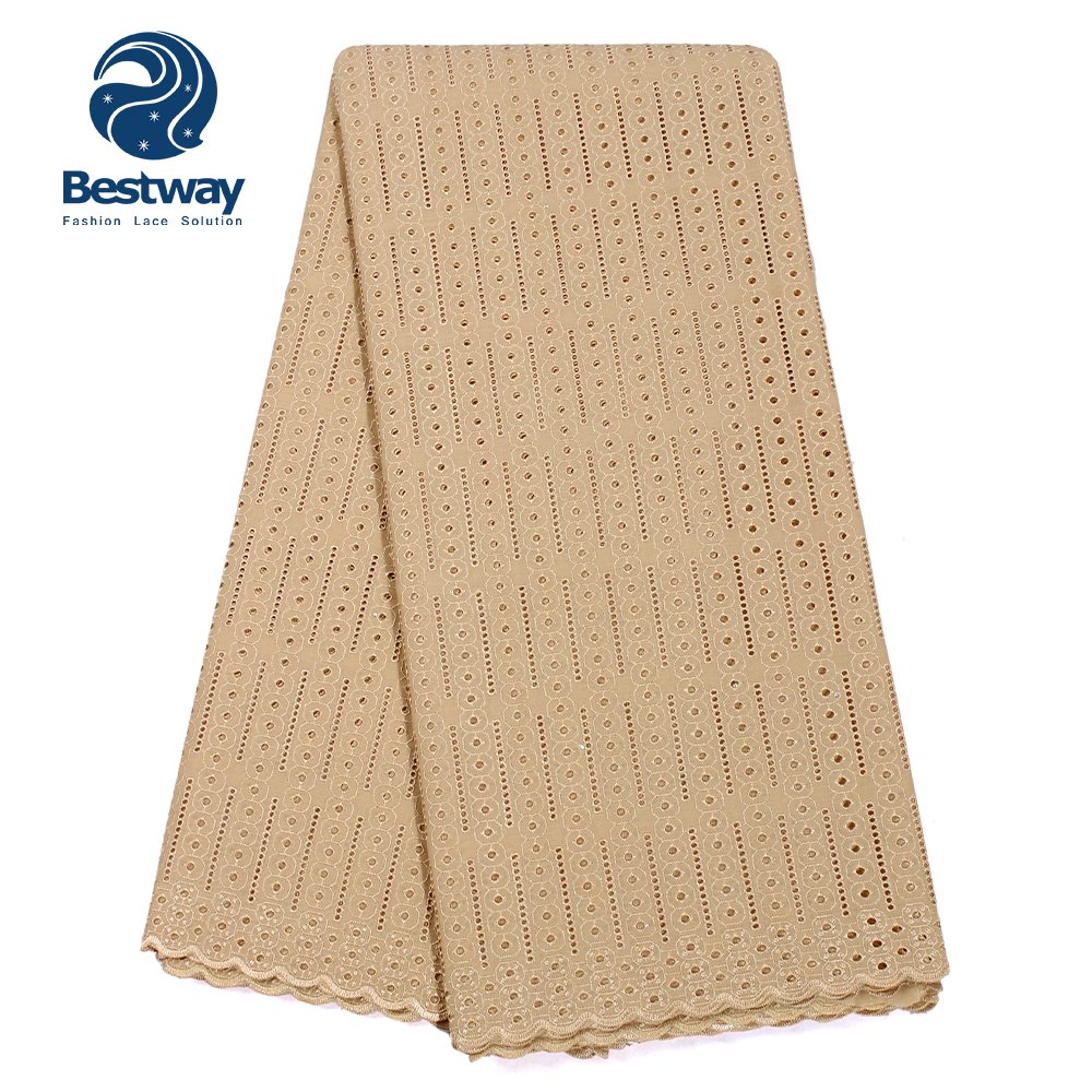 Bestway soft polished cotton lace 100% cotton swiss voile lace for garment SL0445