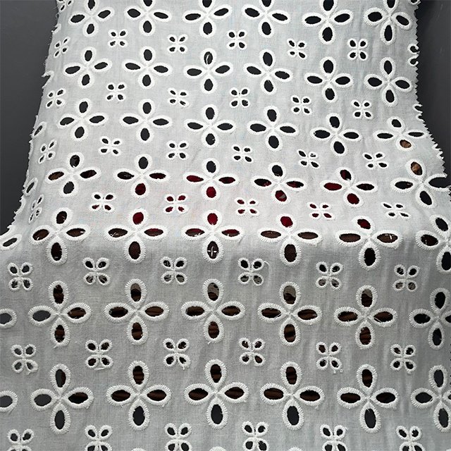 TUTON Top Quality TC Cotton French Beaded Lace Embroidery Fabric For Dress