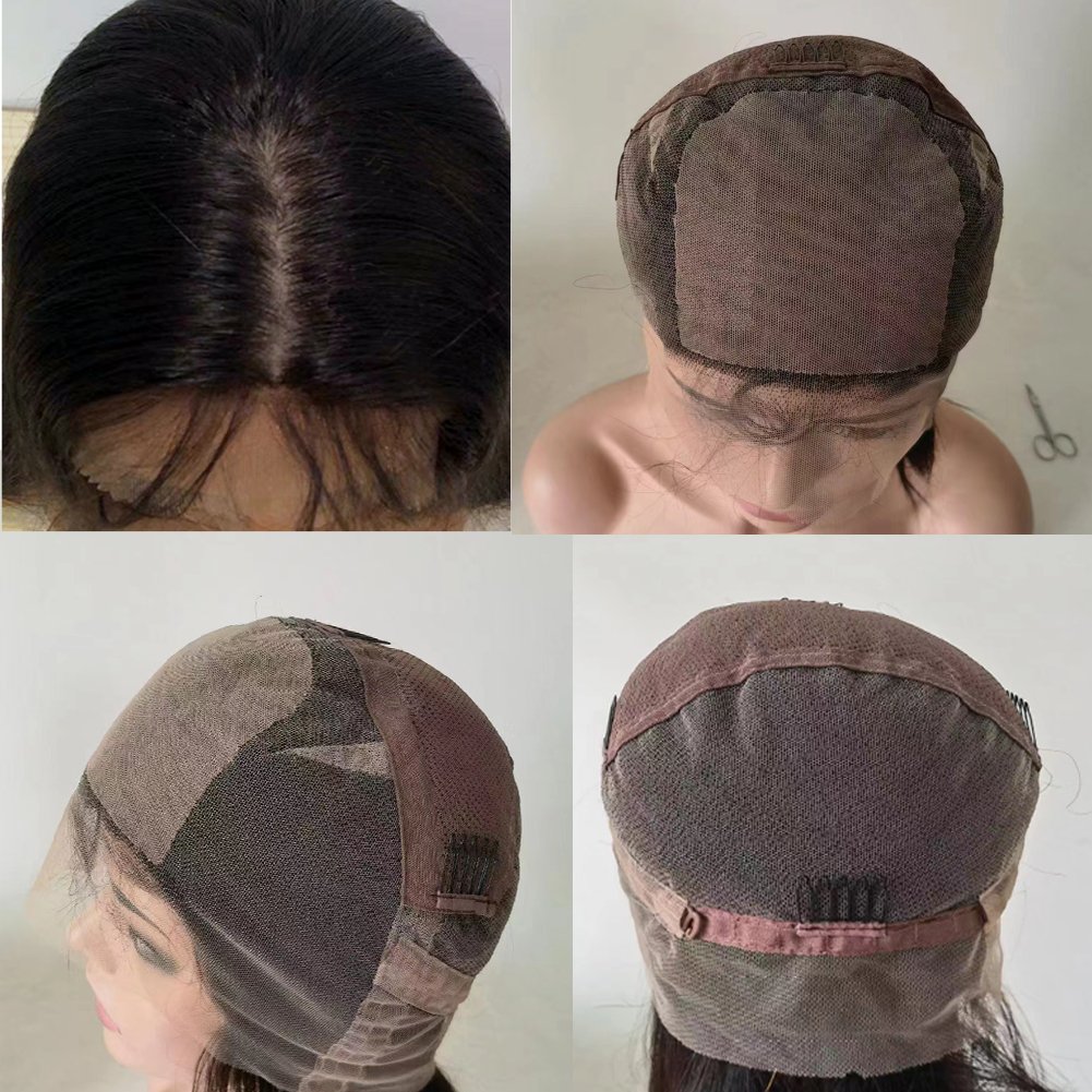 Brown Silk Base Full Lace Wig Human Hair Hand Tied Silky Straight Chocolate Brown Peruvian Silk Top Wig for Black Women