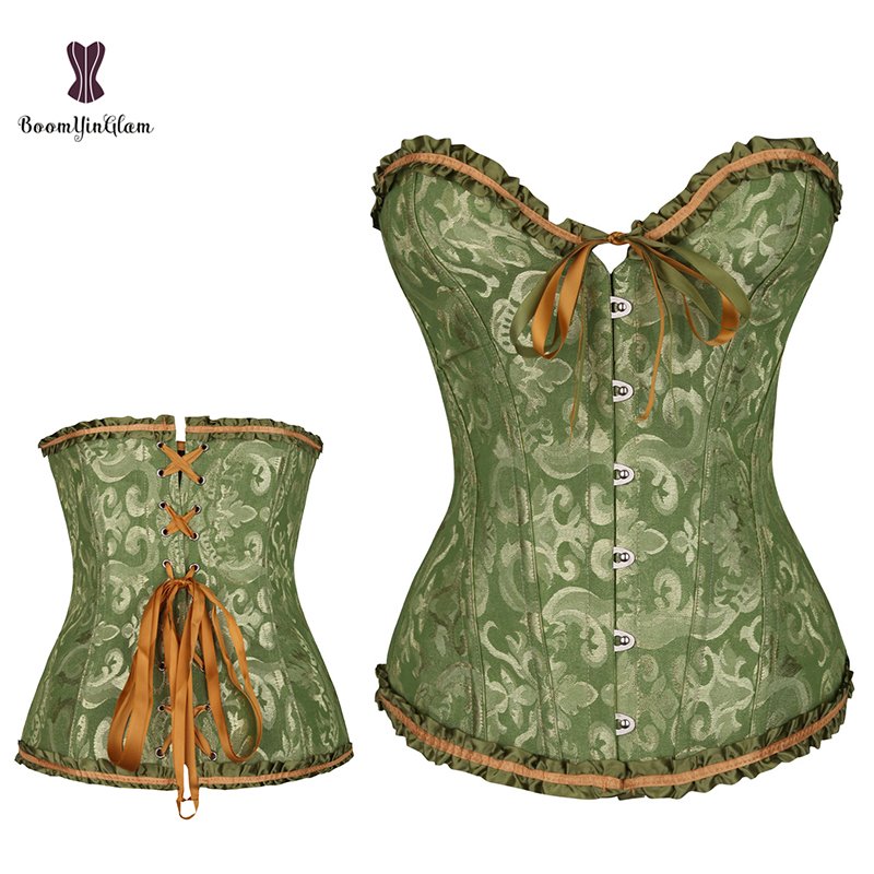 7 Colors Women's Body Shapewear Waist Training Corsets Steampunk Victorian Halloween Costume Corset Bustier Top With G String