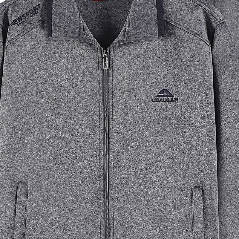 2024 Latest Men Suit Knitted Rib Color Matching Resilient Autumn and Winter Zipper Lapel Man's jackets Leisure Suit