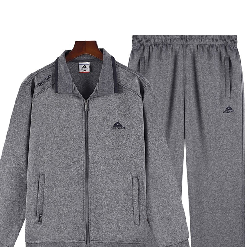 2024 Latest Men Suit Knitted Rib Color Matching Resilient Autumn and Winter Zipper Lapel Man's jackets Leisure Suit