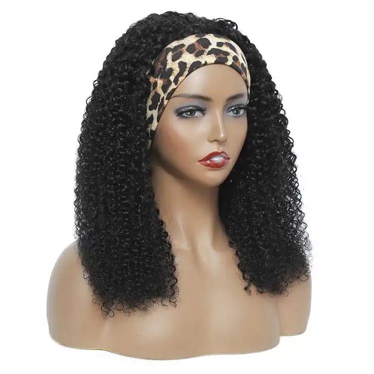 Cheap Wholesale 100% Headband Human Hair Wig Vendors Natural Color Glueless Non Lace Human hair Headband Wigs For Black Women