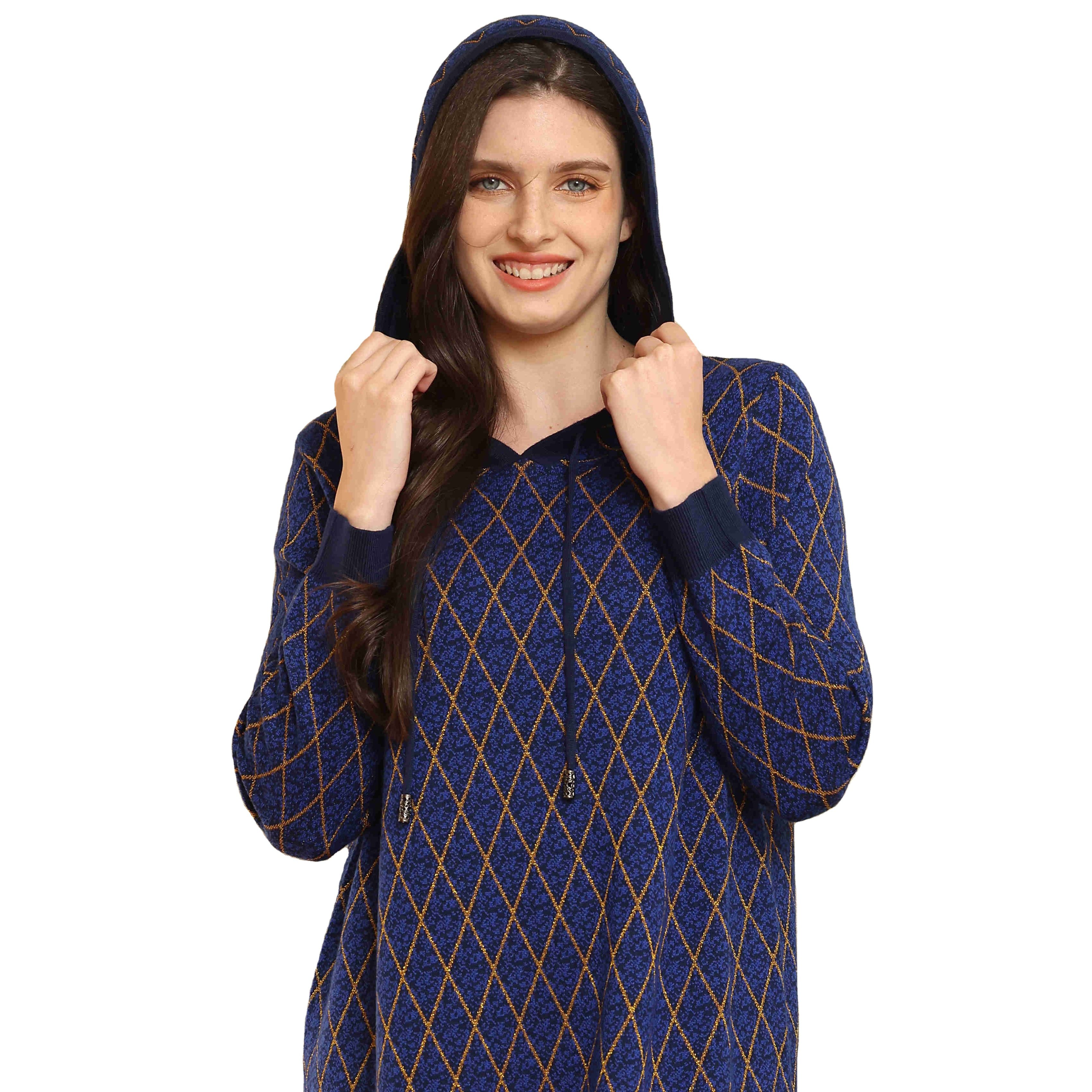 High Quality Custom Ribbed Long Sleeve Sweater Dress Knitwear With Cashmere Softness For Women