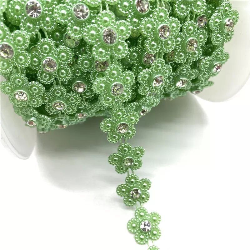 Wedding Dress Costume Applique Jewelry Making DIY Accessories Rhinestone Chain Pearl Jewelry Chain lace Sew On Trims