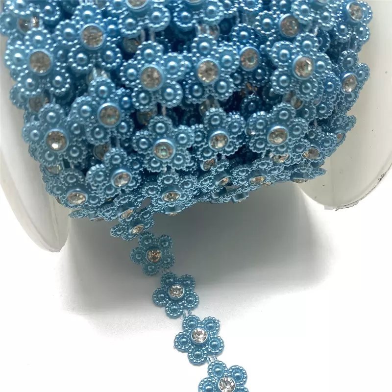 Wedding Dress Costume Applique Jewelry Making DIY Accessories Rhinestone Chain Pearl Jewelry Chain lace Sew On Trims
