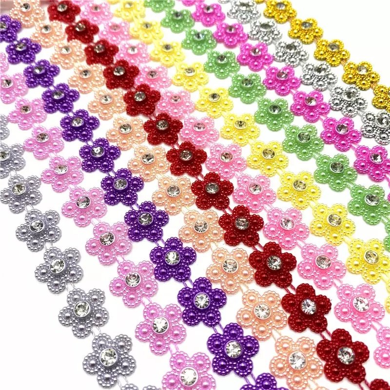 Wedding Dress Costume Applique Jewelry Making DIY Accessories Rhinestone Chain Pearl Jewelry Chain lace Sew On Trims