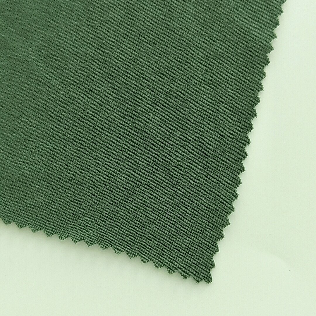 soft polyester spandex knitted plain dyed double jersey 1*1 rib fabric for t shirt