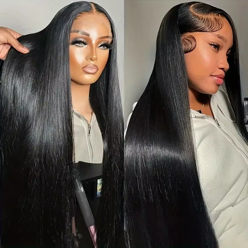 Raw 13x6 Straight Indian Hair Wigs Human Hair Glueless Full HD Transparent Lace Front Wigs Bone Straight Remy Hair HD Lace Wig