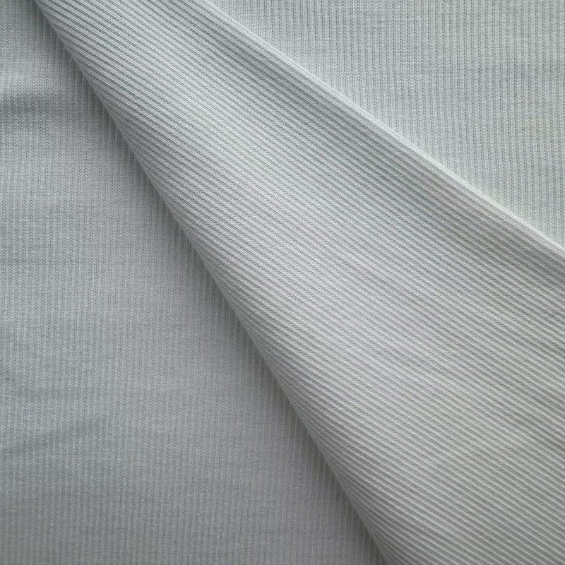High quality cotton spandex 2*2 knitted rib for clothing cotton rib for dress